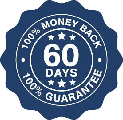 60 days, 100% money back badge
